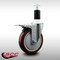 Service Caster 5'' SS Maroon Poly Swivel 1-3/8'' Expanding Stem Caster Total Lock Brake SCC-SSEXTTL20S514-PPUB-MRN-138 - alternate 4